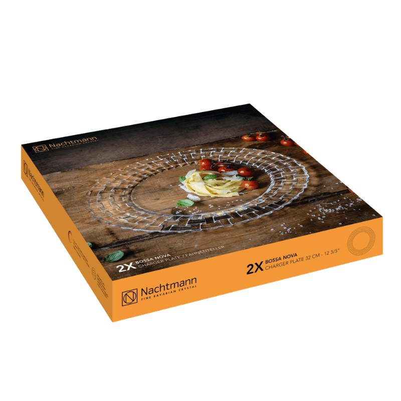 Set de 2 Platos Base de cristal de 32 cm