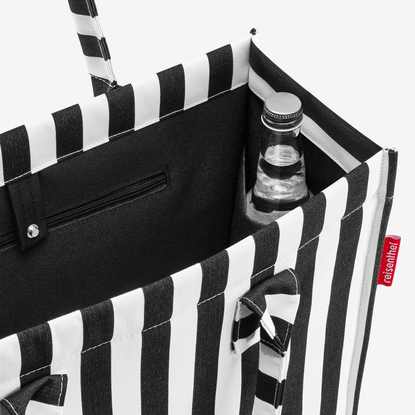 Bolso de compras summer stripes black and white