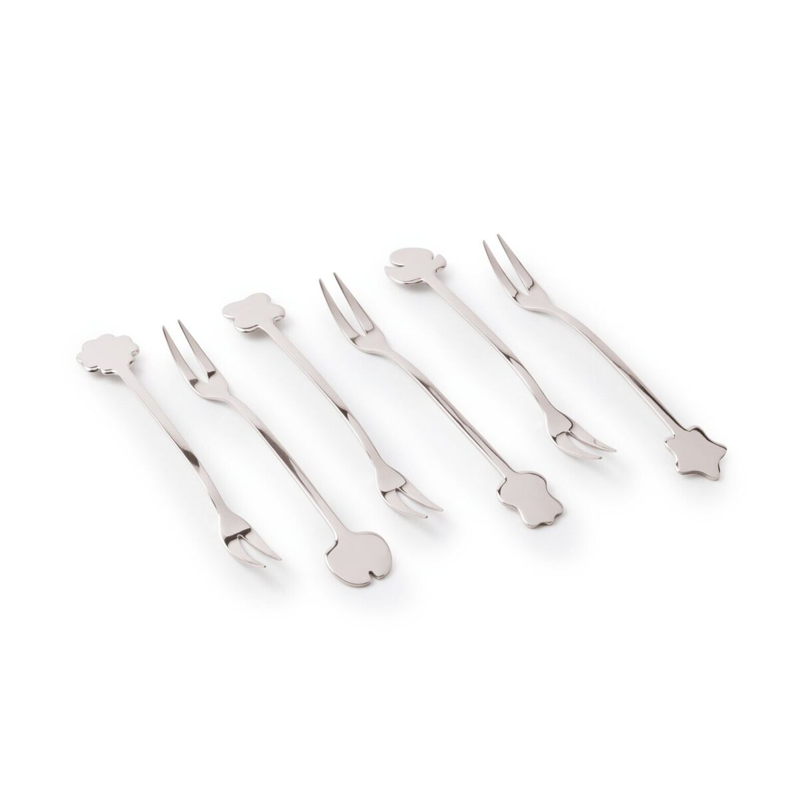 Juego de 6 tenedores para fiesta modelo flower living 