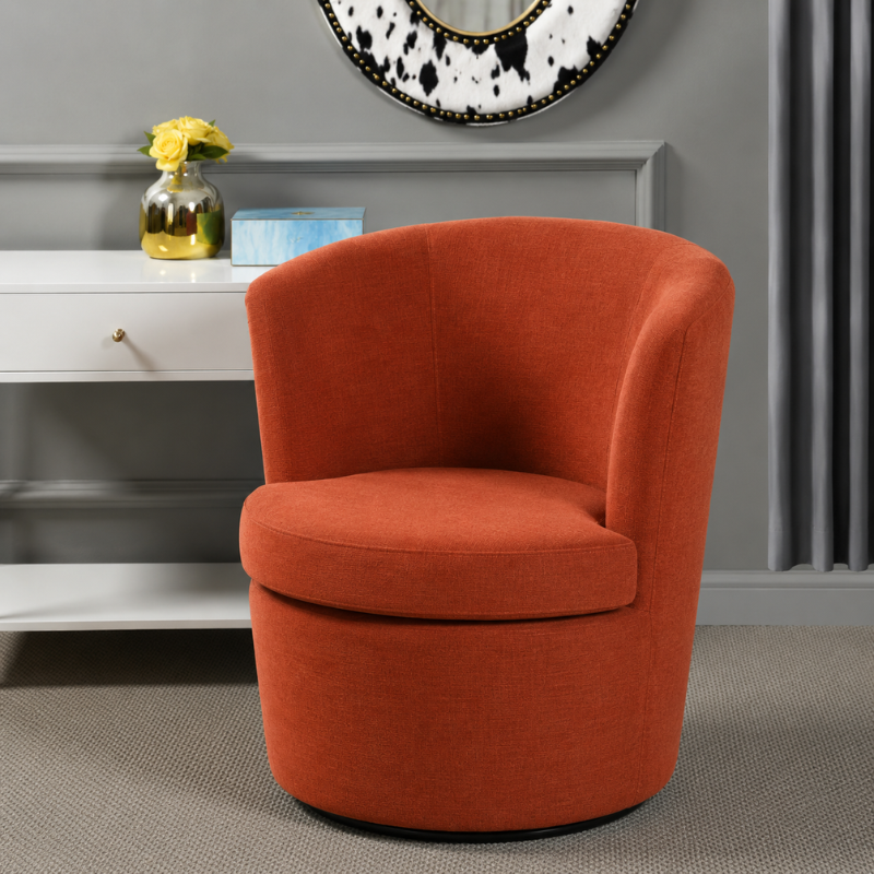Silla giratoria rojo naranja