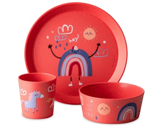 Set de plato, bowl y vaso - conectar sueño	