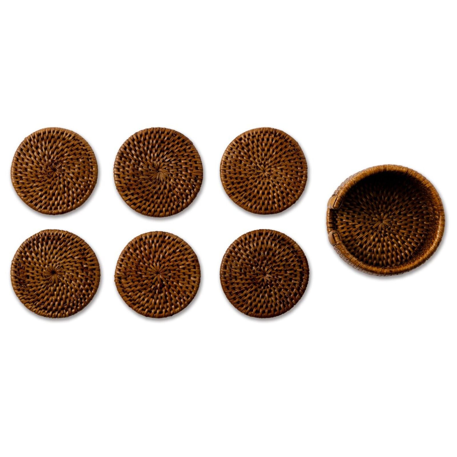 Juego de 6 porta vasos radici rattan
