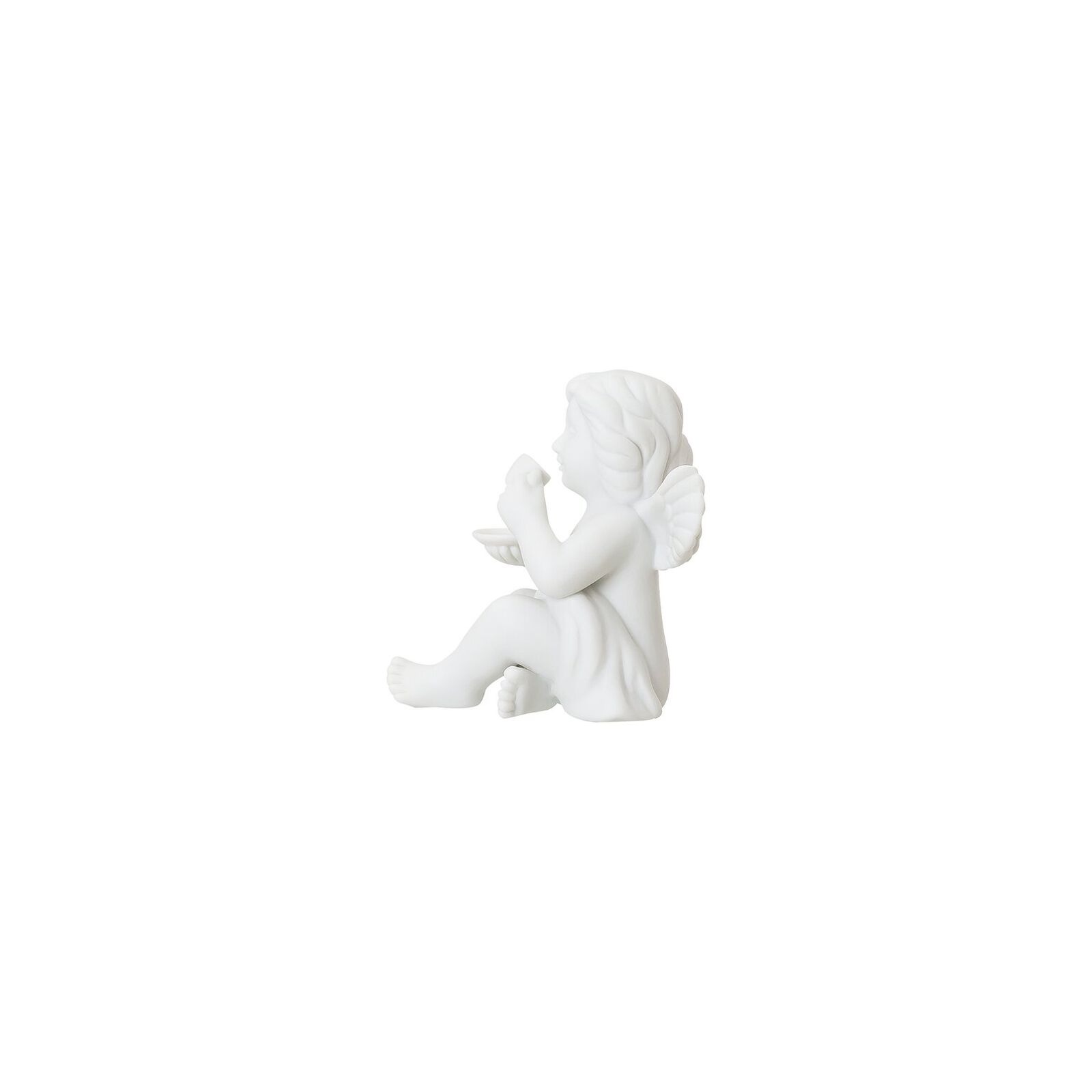 Ángel decorativo blanco mate 5 x 5.5 cm - con taza