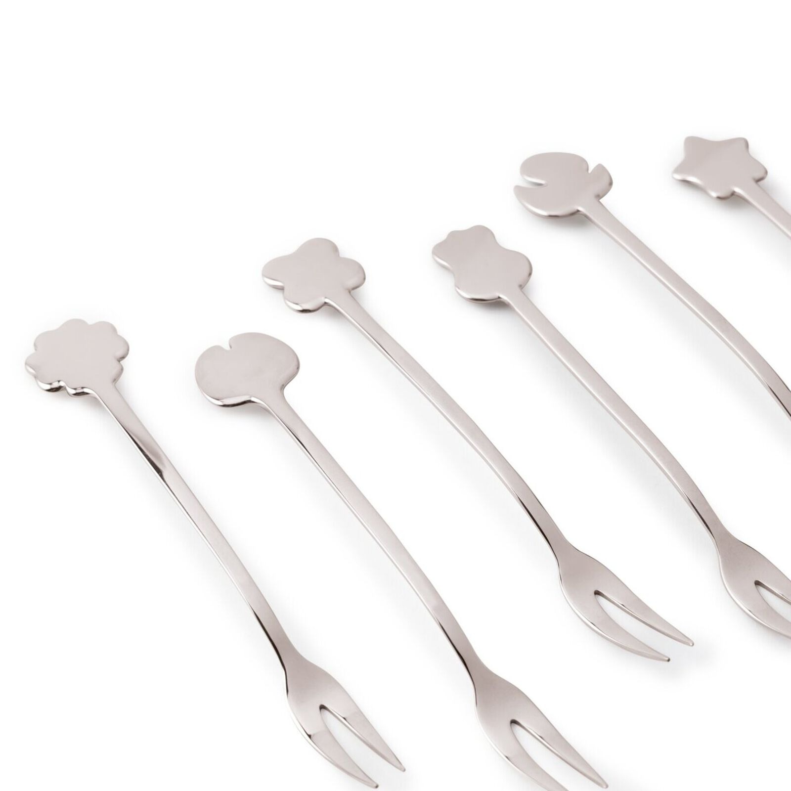 Juego de 6 tenedores para fiesta modelo flower living 