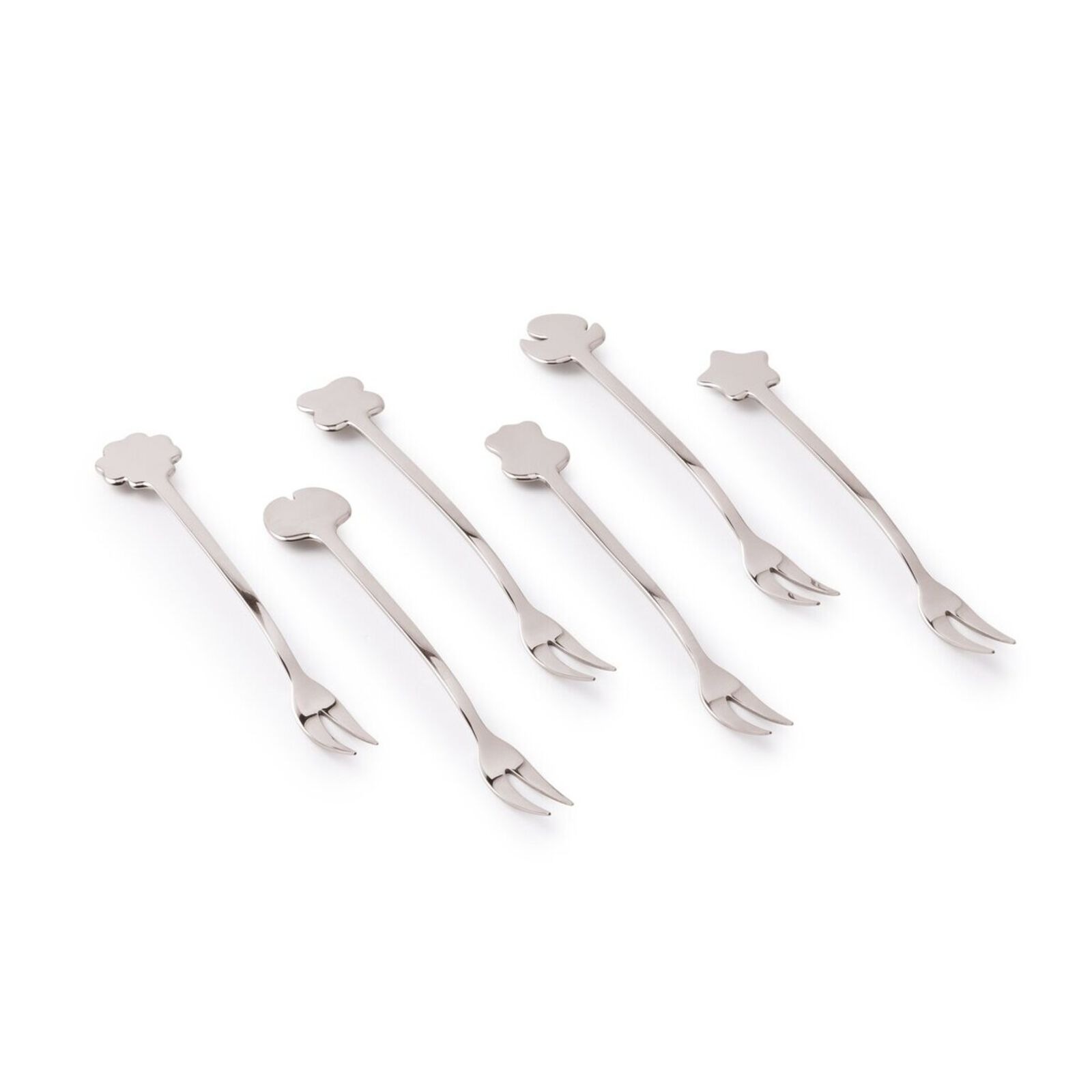 Juego de 6 tenedores para fiesta modelo flower living 