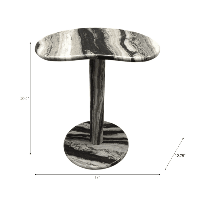 Mesa lateral dumah black mármol 