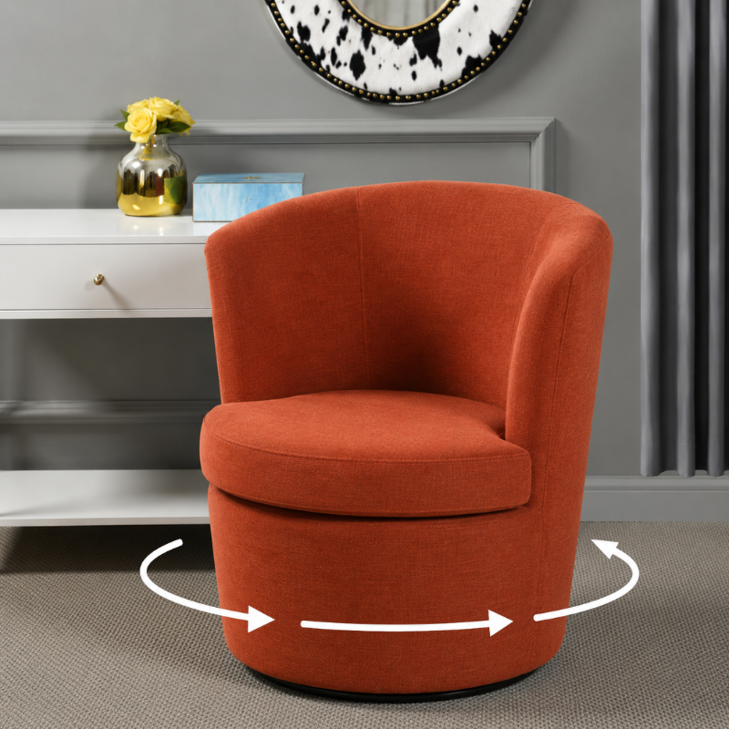 Silla giratoria rojo naranja