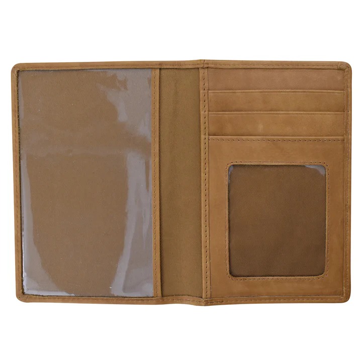 Porta pasaporte rustic brown