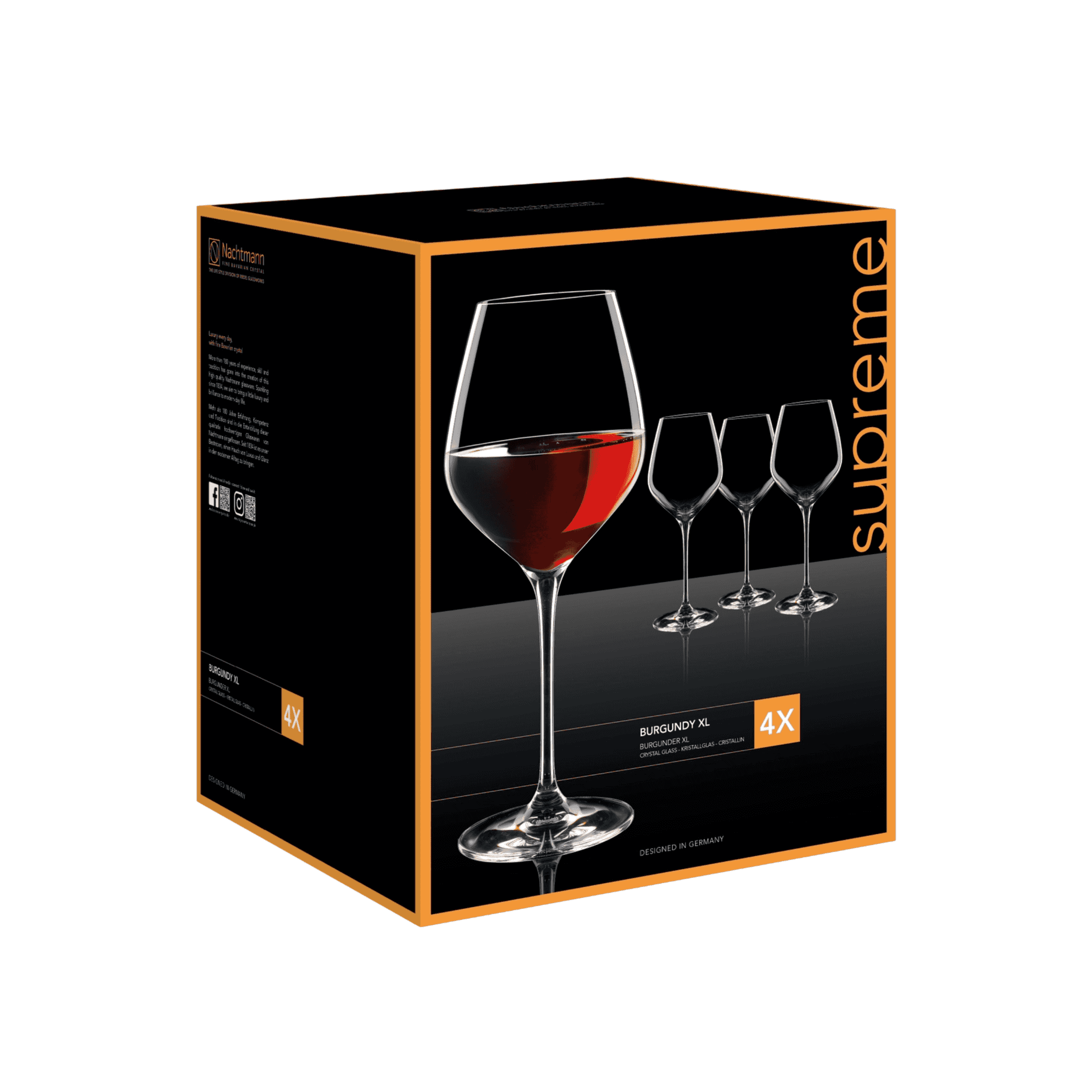 Copas Borgona Supreme - Set de 4