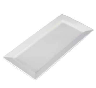 Plato rectangular White 15"