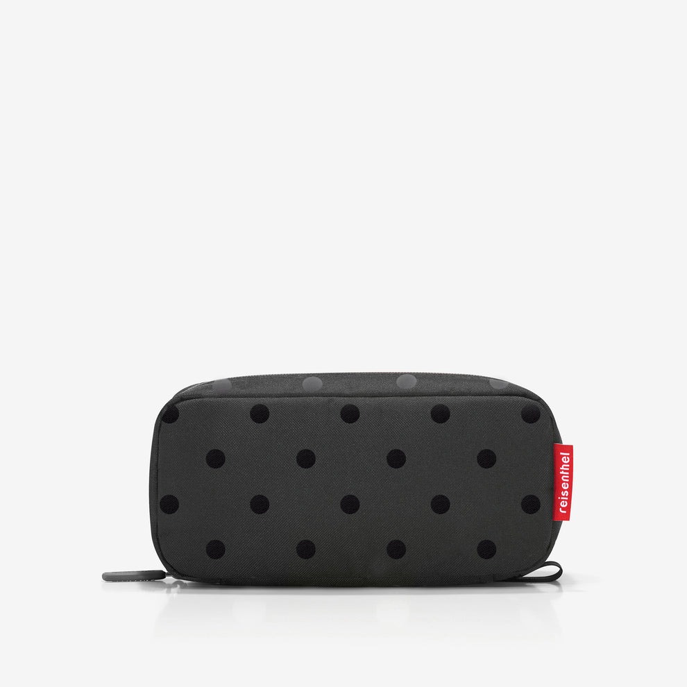 Cosmetiquera glossy dots black