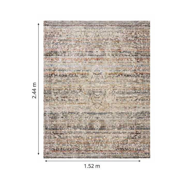 Alfombra taupe multi 1.52 m x 2.44 m