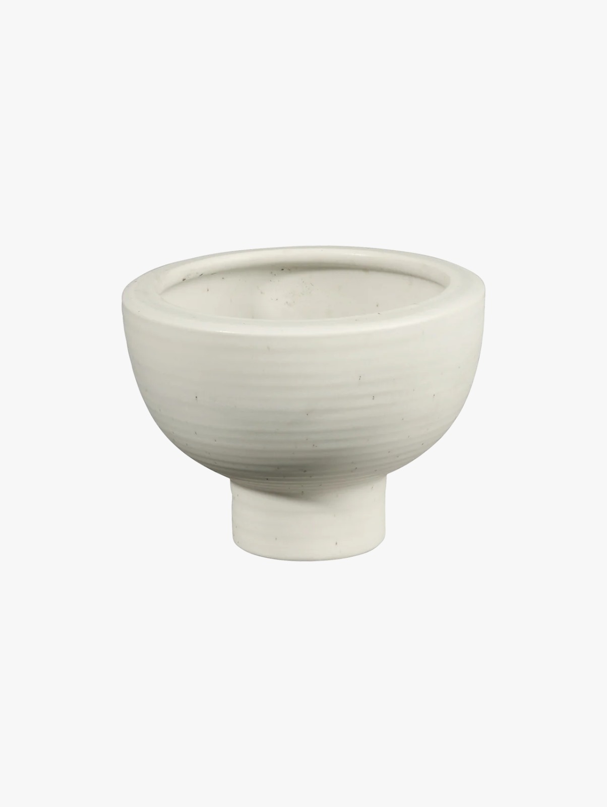 Macetera blanca D=14 cm,  H= 10 cm