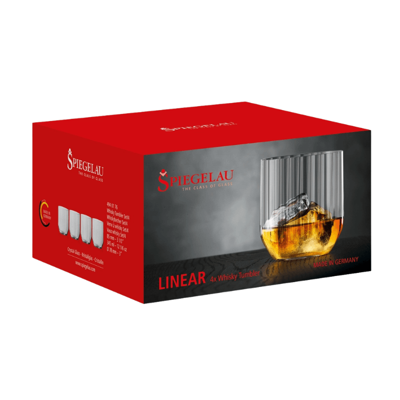 Vaso whiskey linear set de 4