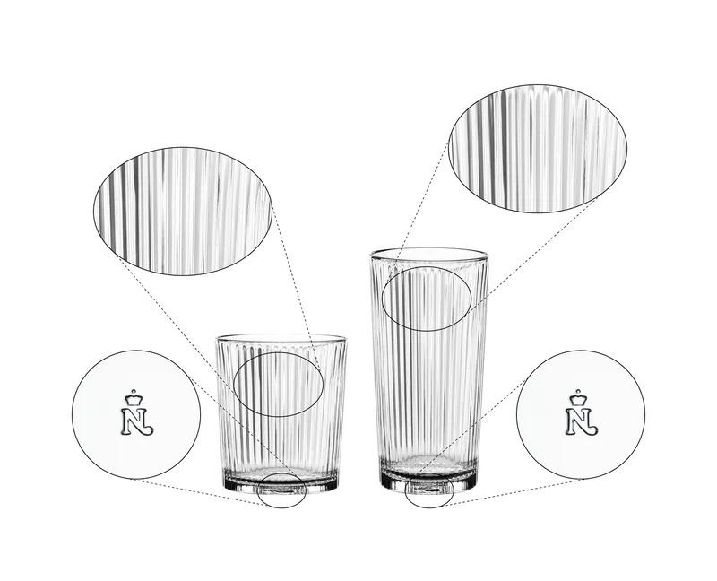 Juego de 8 vasos aperitivo