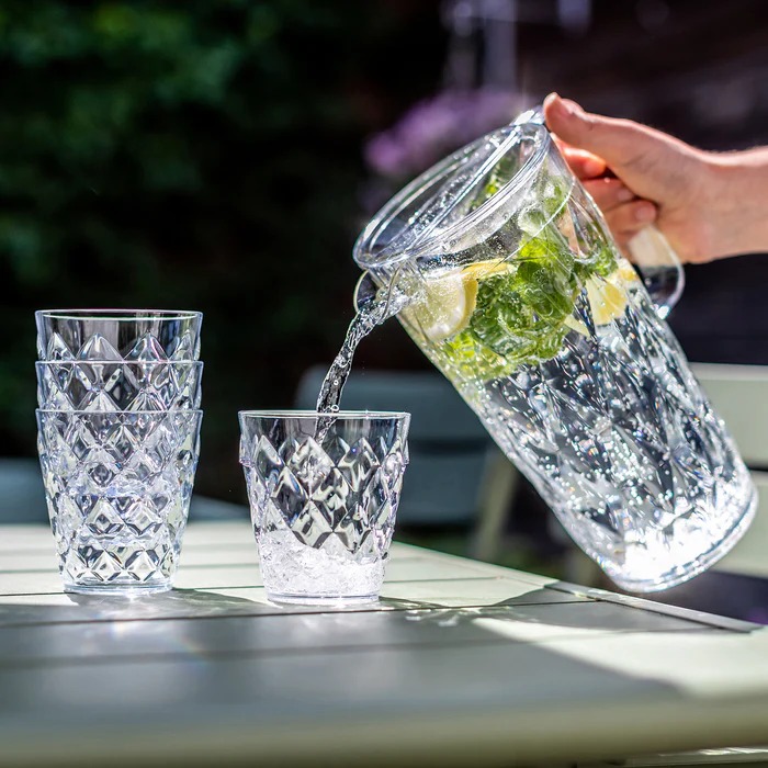 Set de 5 pc pichel + 4 vasos