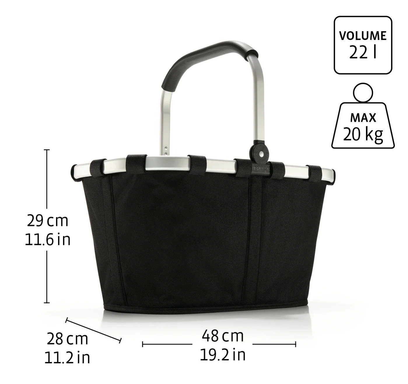 Cesta para picnic balck and white 