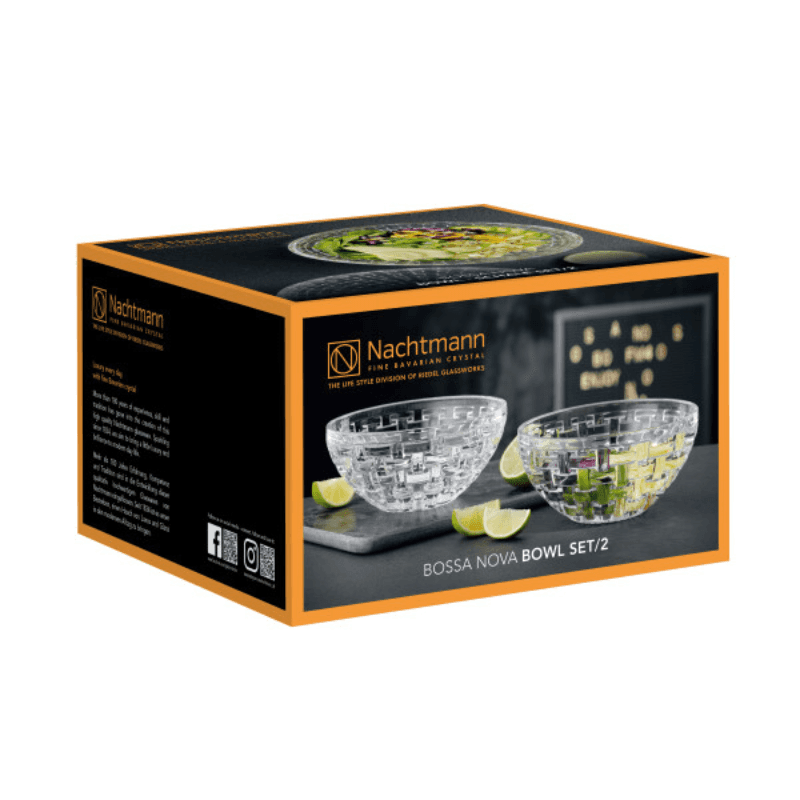 Set de 2 Bowls de cristal de 18 cm