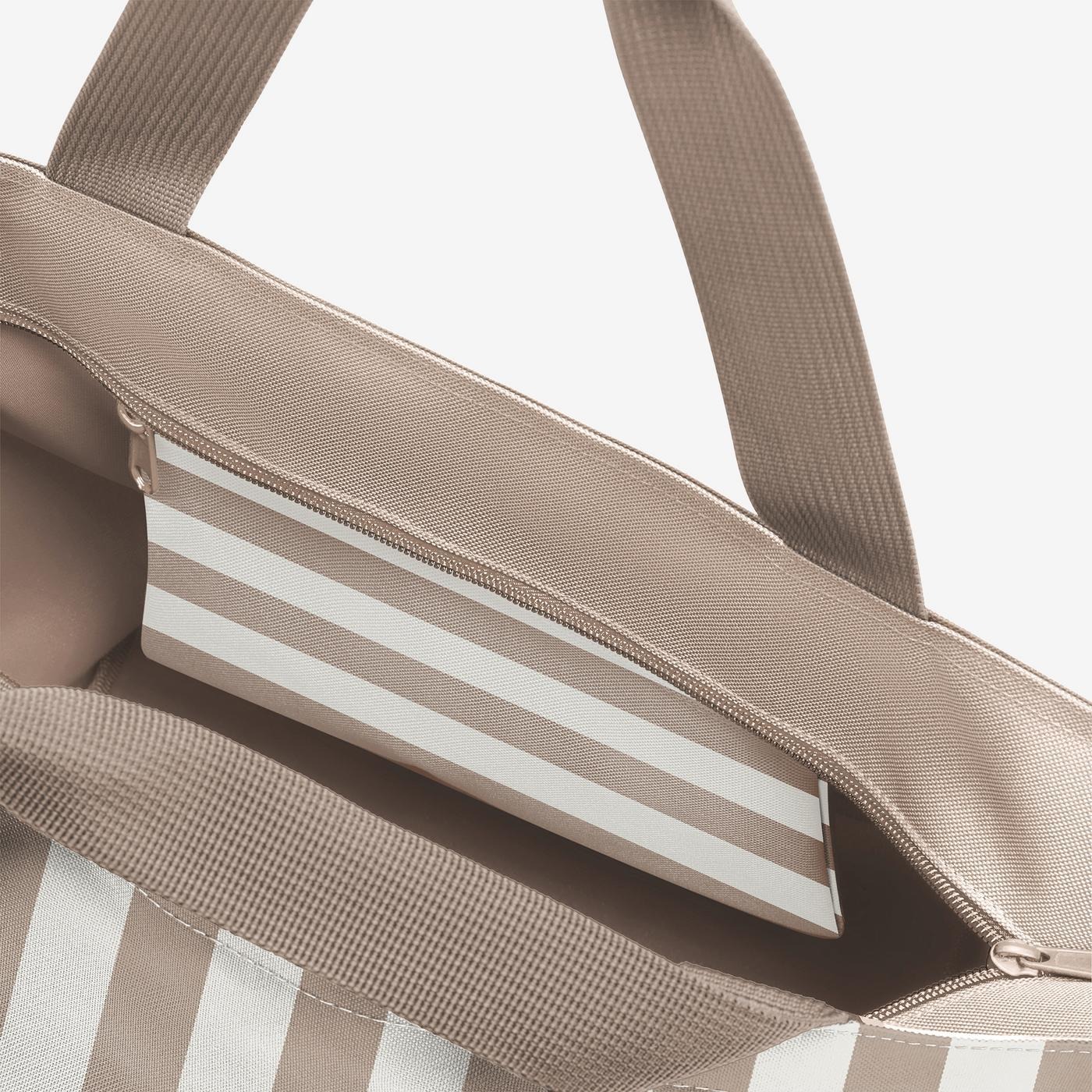 Bolso para compras M summer stripes coffee