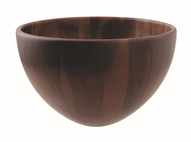 Cuenco de madera de acacia de 10 1/4" x 6 1/8" de alto