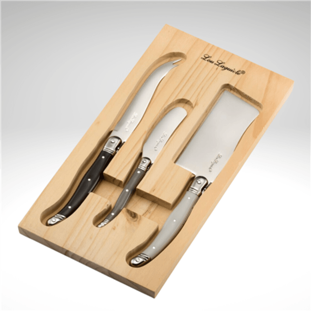 Cuchillos para quesos wooden box 3pcs