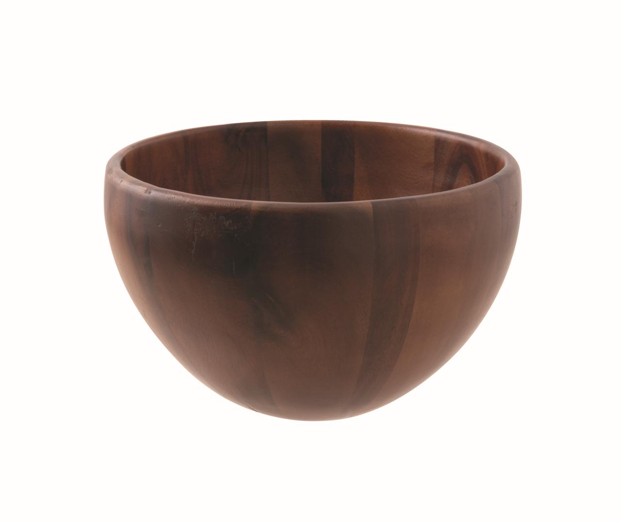 Cuenco de madera de acacia de 8 5/8" x 5 1/8" de alto