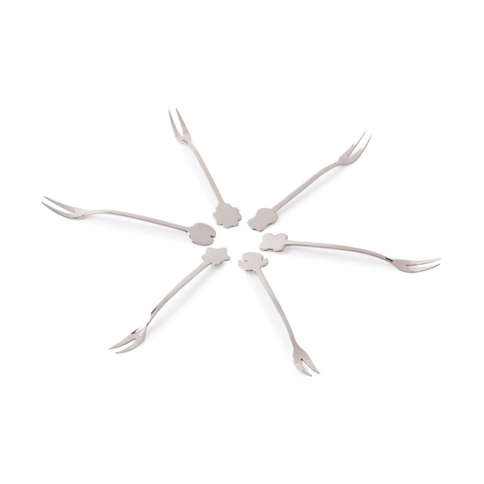 Juego de 6 tenedores para fiesta modelo flower living 
