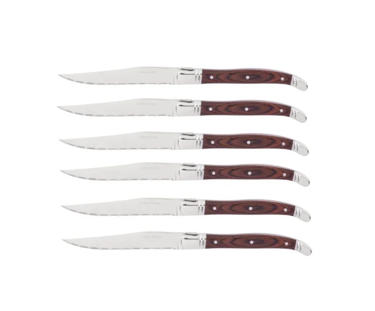 Set de 6 cuchillos de acero inoxidable