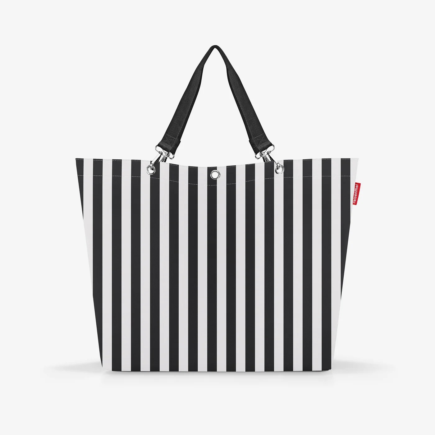 Bolso oara compras XL summer stripes black and white