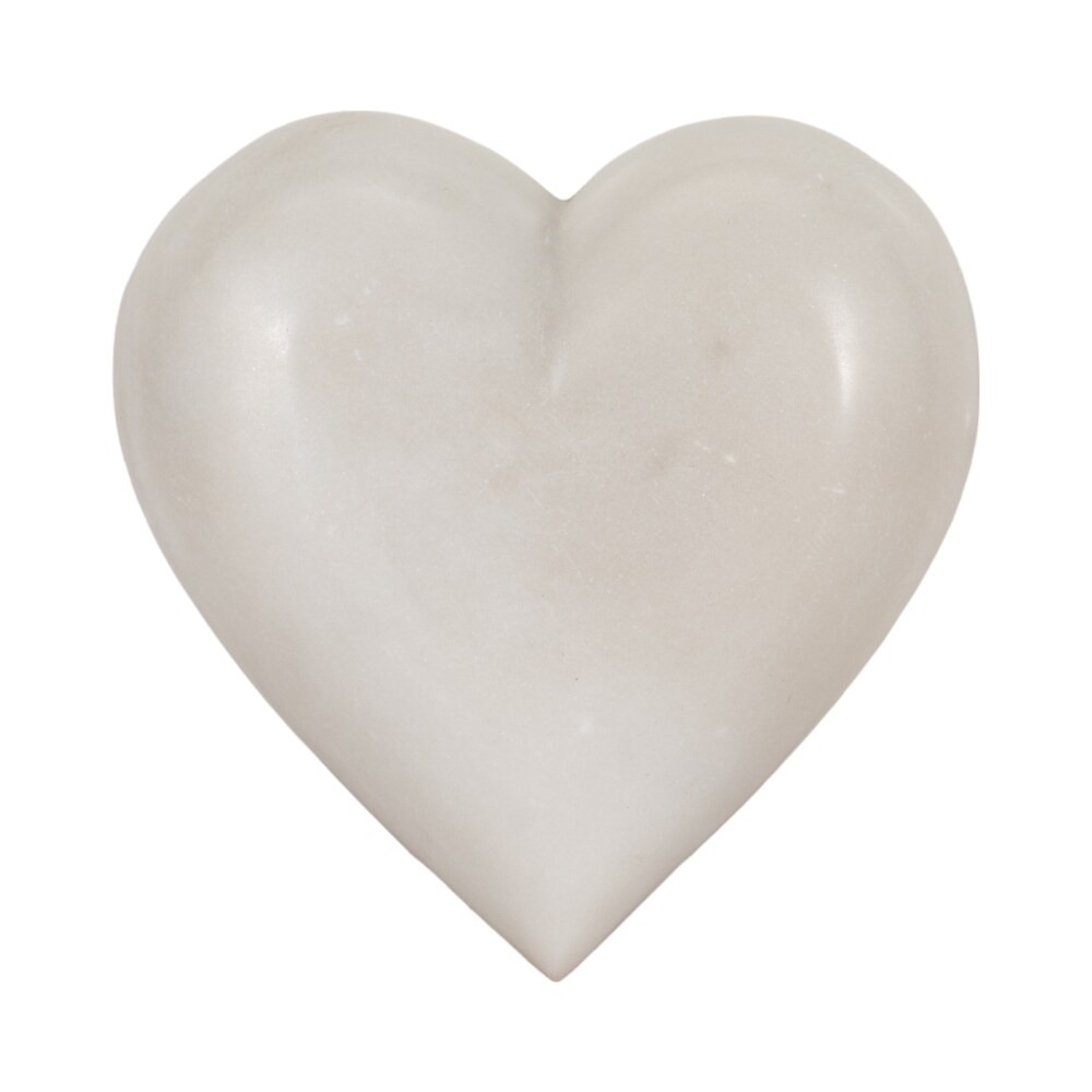 Corazón de mármol blanco