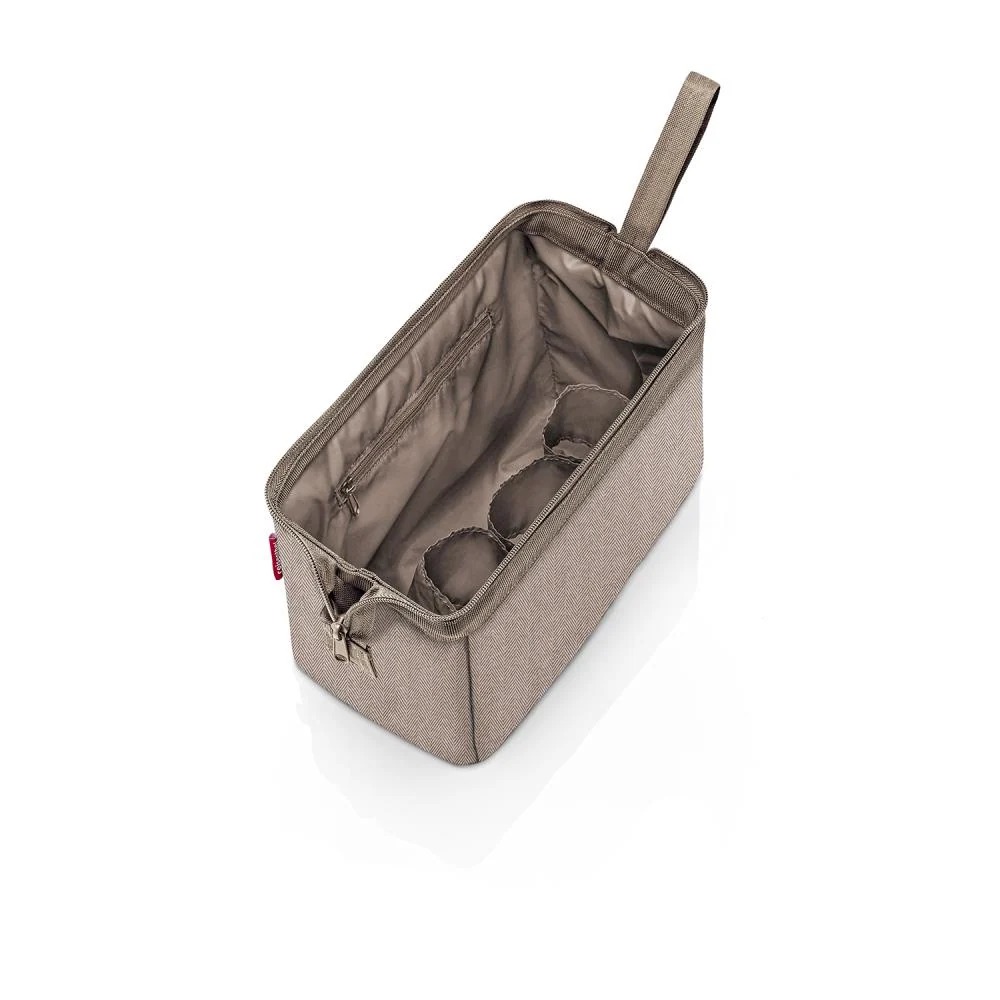 Cosmetiquera para viaje herringbone mokka