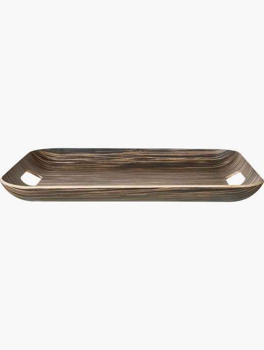 Bandeja Rectangular Ebony-Madera