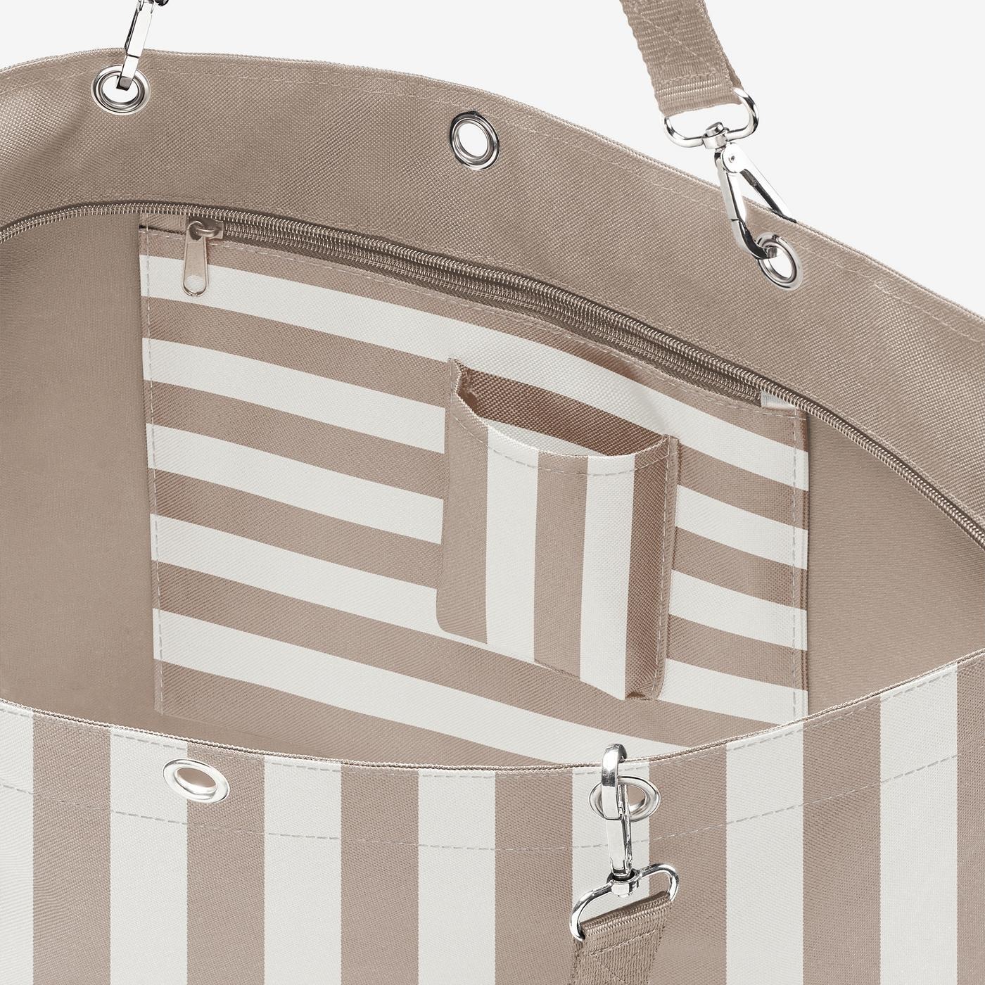 Bolso para compras XL summer stripes coffee