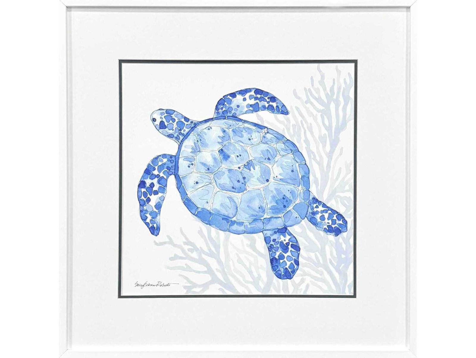 Cuadro indigo ocean turtle