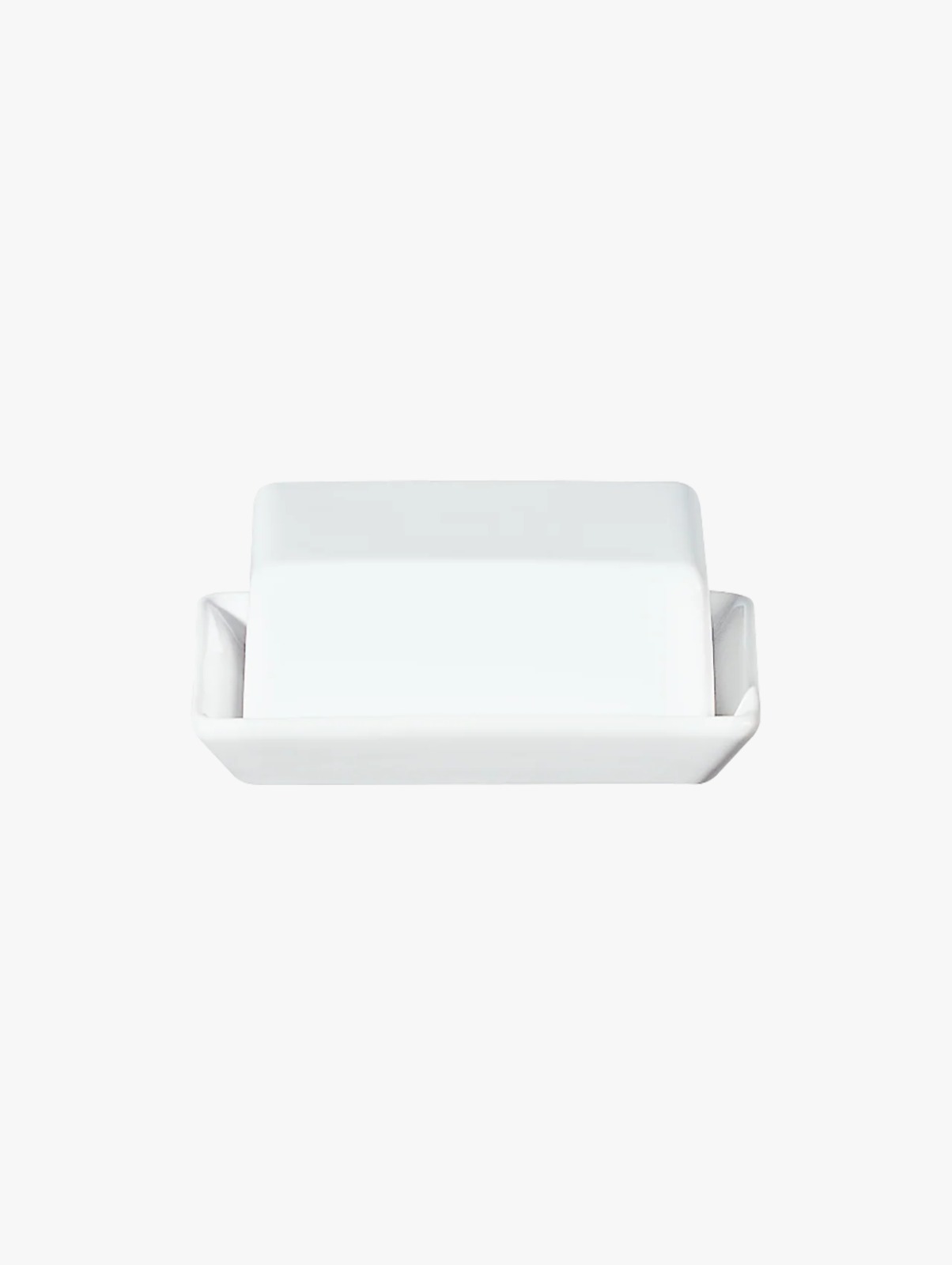 Mantequillera rectangular blanca