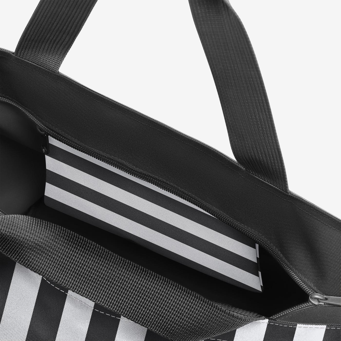 Bolso para compras M summer stripes black and white 