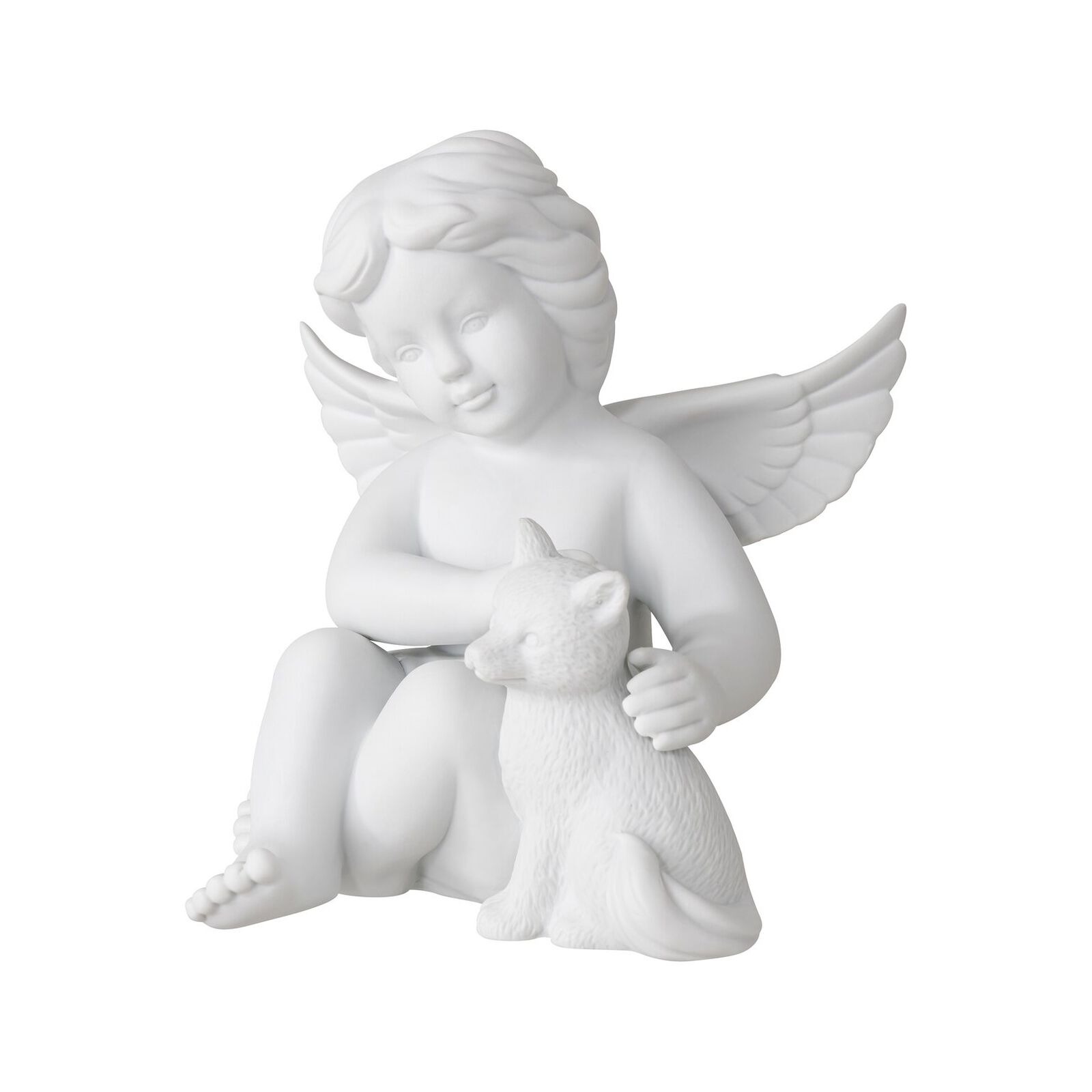 Ángel decorativo con zorro grande