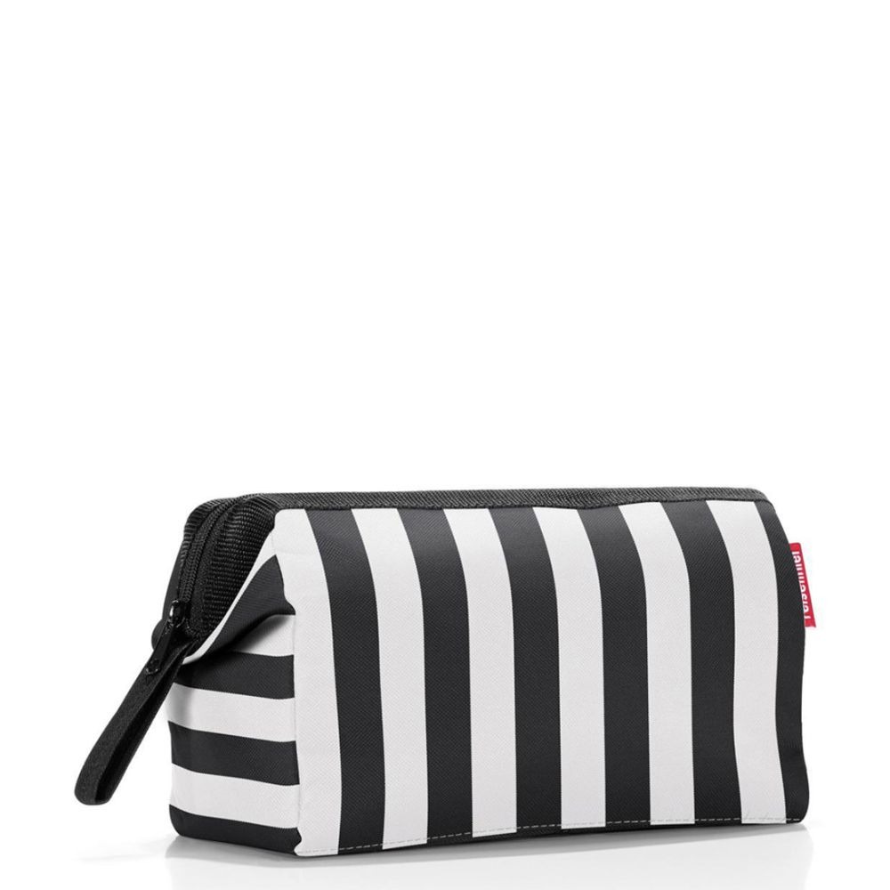 Cosmetiquera de viaje summer stripes black and white